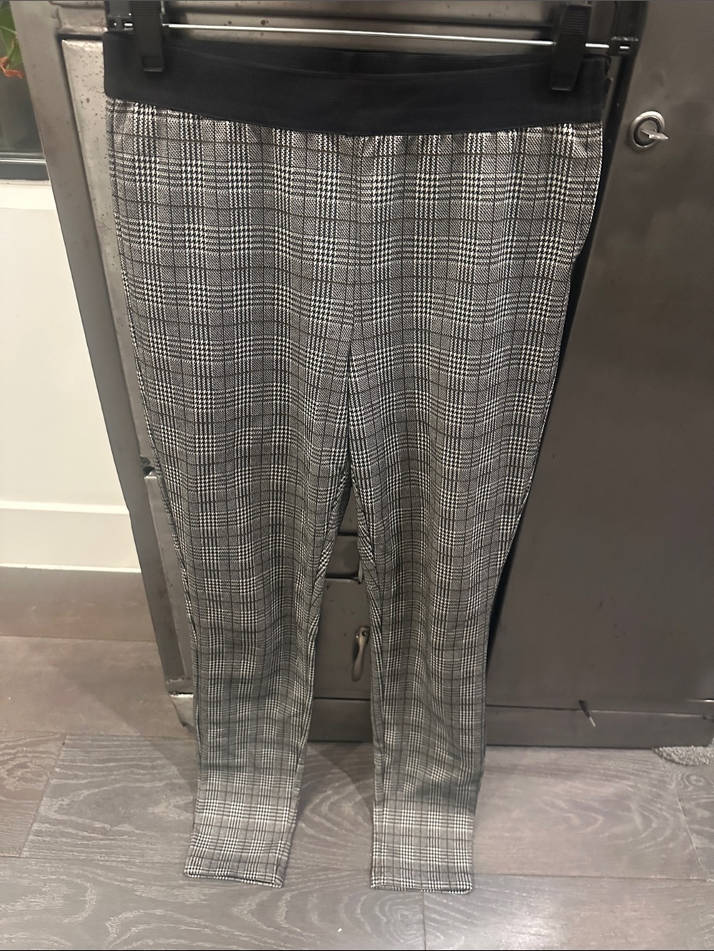 J. Crew Black & White Gigi Plaid Stretch Pants